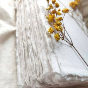Khadi cotton paper | A4 300gsm 100 % Cotton Rag sheets | Indian White handmade watercolor paper | medium surface texture | Eco-friendly image 1