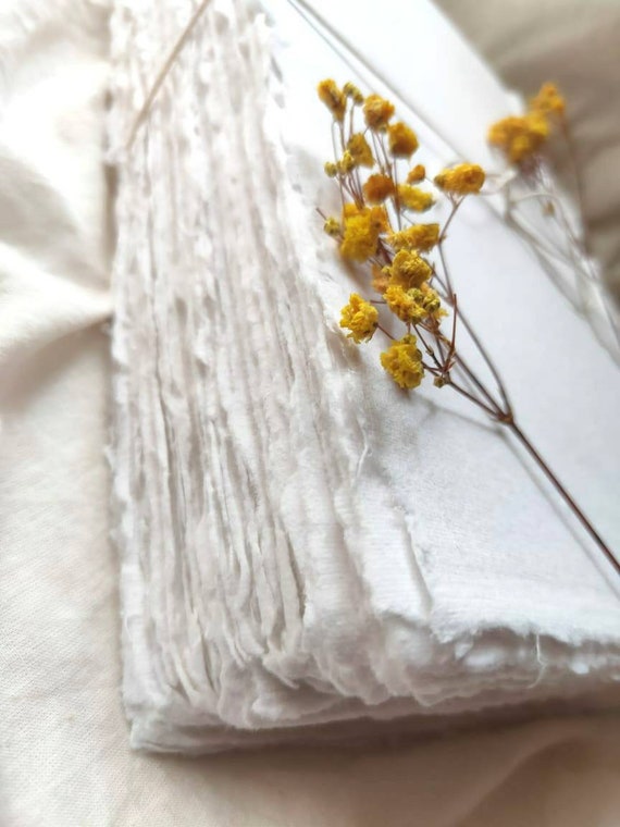 Khadi cotton paper | A4 300gsm 100 % Cotton Rag sheets | Indian White handmade watercolor paper | medium surface texture | Eco-friendly