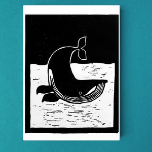 Cartões postais em linogravura baleine