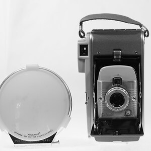 Vintage Polaroid Camera Photograph Download, Black and White Printable Photography, Camera Wall Art, Retro Camera Photography