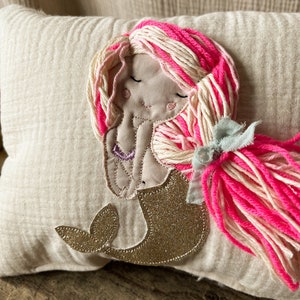 Mermaid name pillow image 2