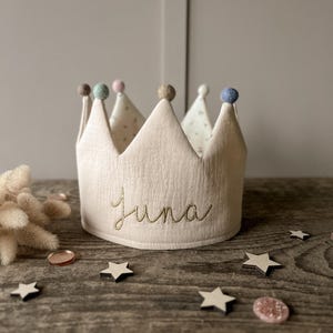 Birthday Crown Muslin Flowers