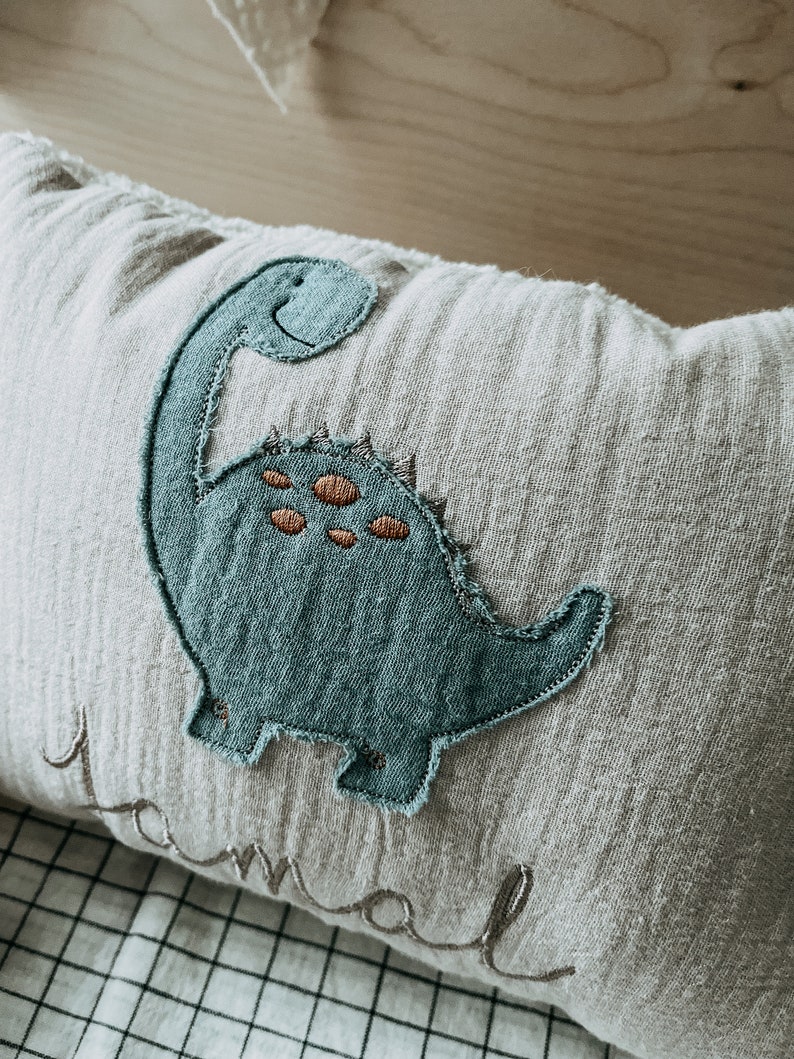 Dino name pillow image 2