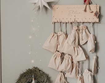 Advent calendar with name engraving and motif