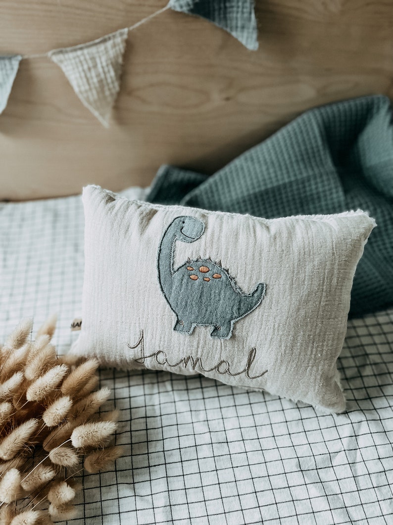 Dino name pillow image 1