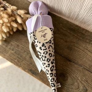 Sac de garderie / sac pour frères et sœurs en tissu Leo / lilas