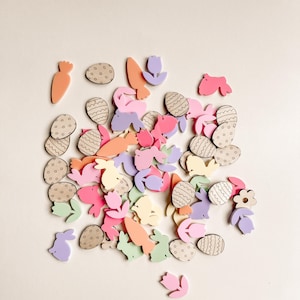 Confettis durables | décorations de table colorées pour Pâques | décoration de confettis de printemps réutilisables | mélange pastel