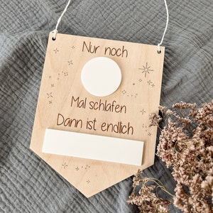 Wooden sign countdown calendar Advent calendar, school enrollment, birthday count