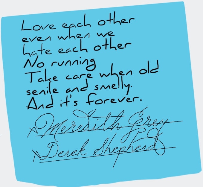 Grey's Anatomy Postit Etsy