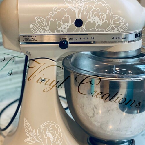 Floral Kitchenaid Mixer Decal Sticker Etsy