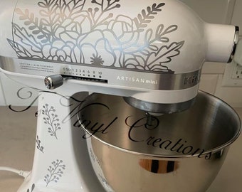 Floral KitchenAid Mixer Decal Sticker| kitchen mixer| mixer tattoo| mixer  upgrade