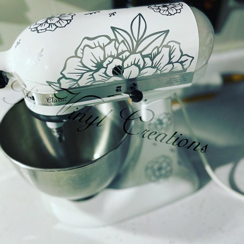 Flower Kitchenaid Mixer Decal Sticker Set Etsy