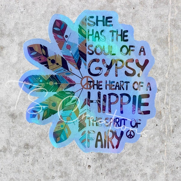 Soul of a Gypsy Holographic Sticker