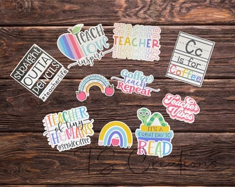 Teacher Appreciation Sticker Pack. Vibrant, Educational stickers for Classroom Decor & Teacher Gifts. Teacher Planners, Grading.