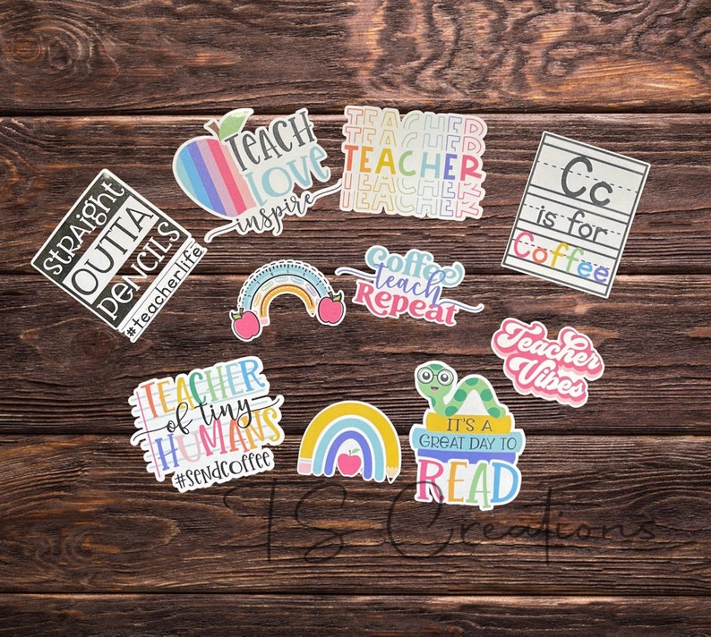 Teacher Appreciation Sticker Pack. Vibrant, Educational stickers for Classroom Decor & Teacher Gifts. Teacher Planners, Grading. image 1