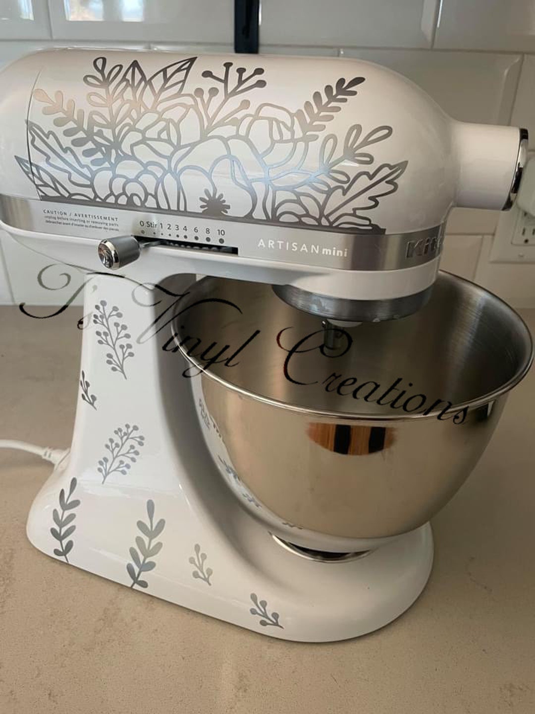 Floral Kitchenaid Mixer Decal Sticker Kitchen Mixer Mixer Tattoo Mixer