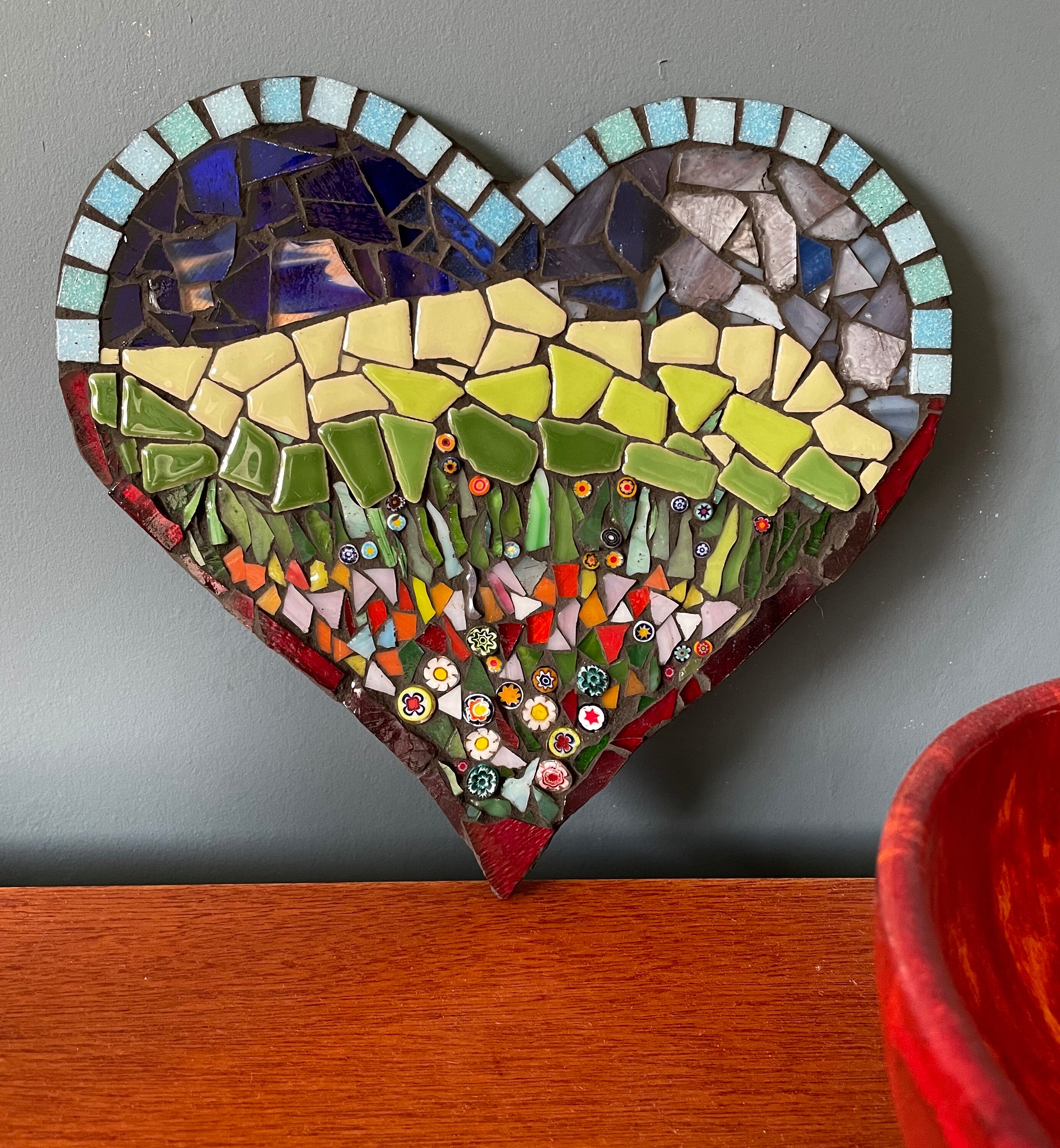 Mosaic wildflower heart Mosaic wildflower heart