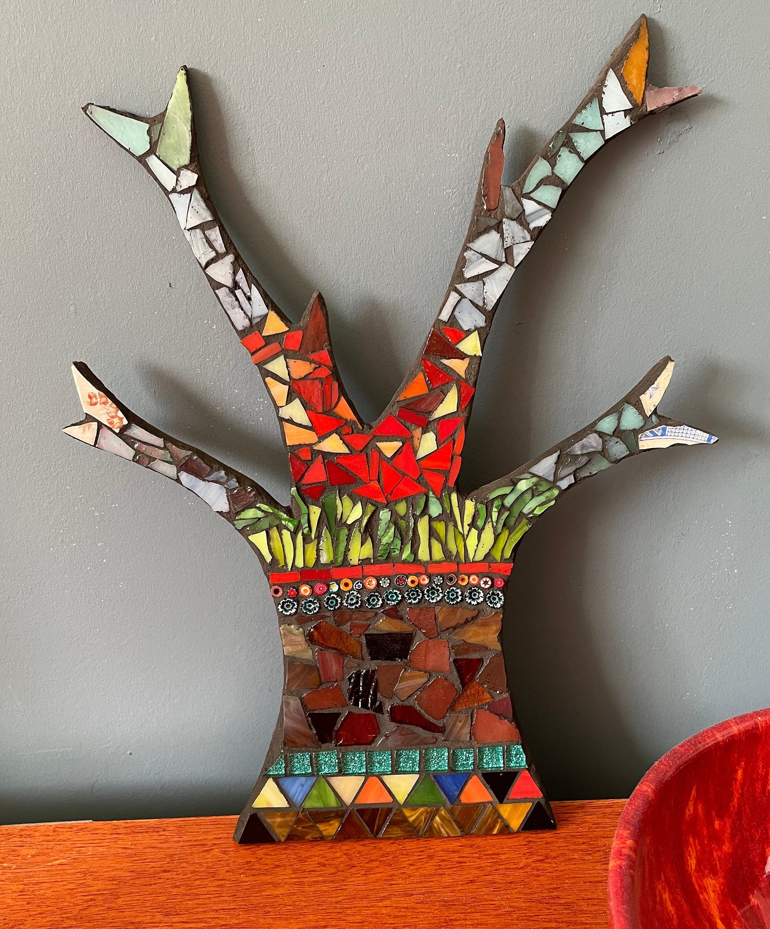 Multicoloured Mosaic Tree Etsy UK