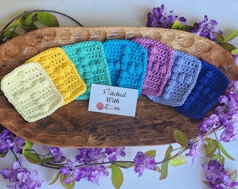 Crochet Prayer Square with Prayer Card: Religious Gift, Cross, Prayer Cloth