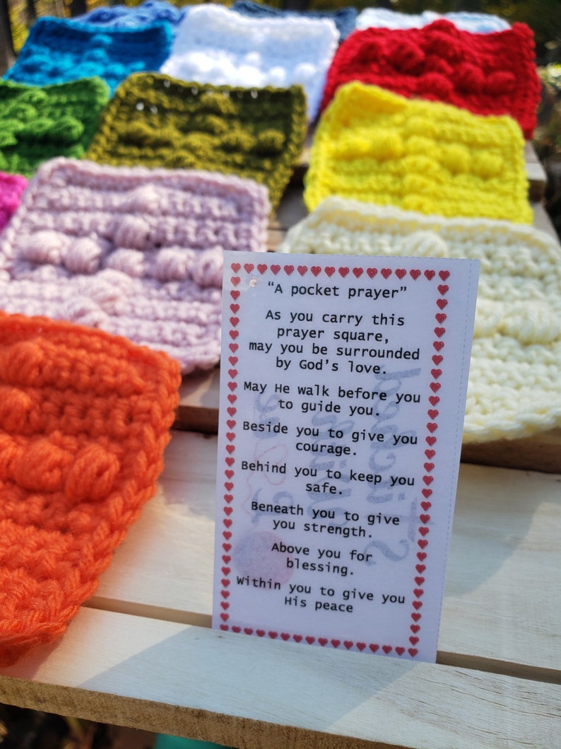 Crochet Prayer Squares With Prayer Card Etsy UK