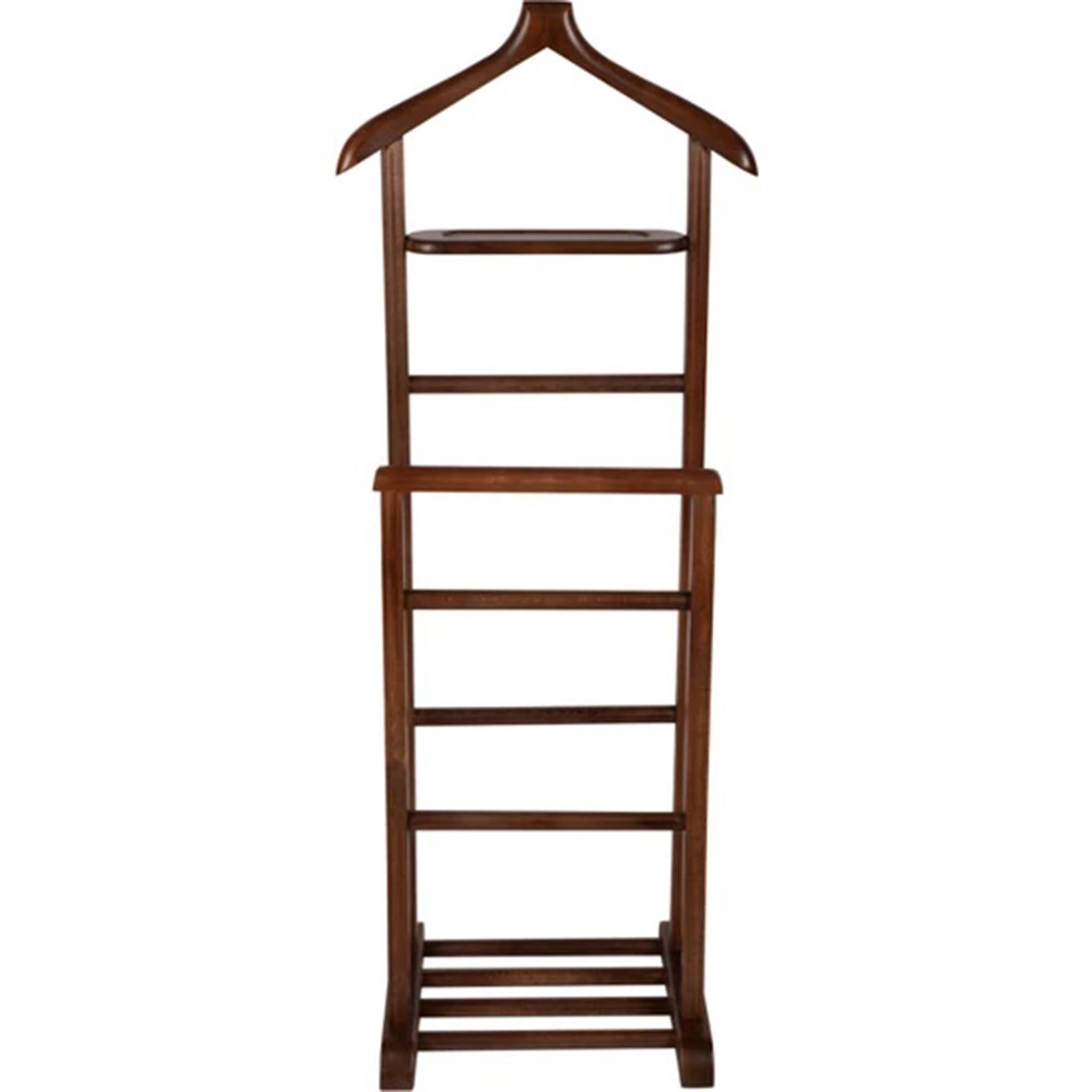 Walnut Wooden Clothes Rack Single Crowned Two Coat Hangers Etsy