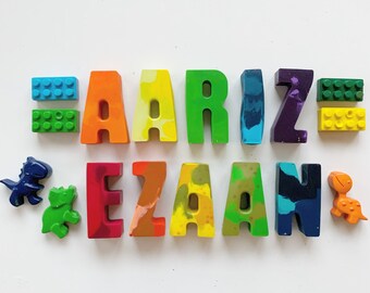 Personalized Crayon Set, Marble ROYGBIV