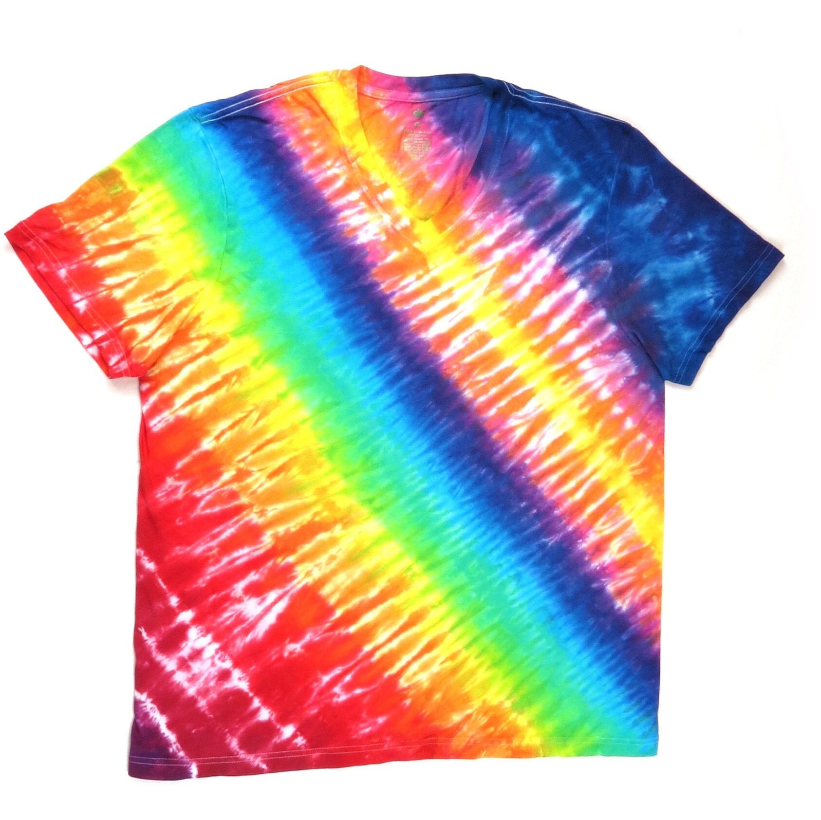 TieDye Diagonal T Men's XL VNeck Etsy