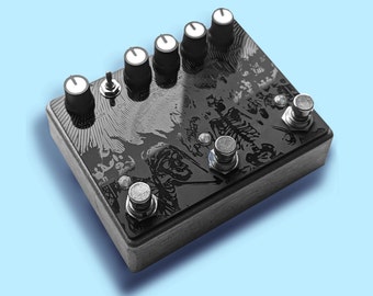 Lokajaudio doom machine (parentheses/doom/octave/rat/distortion) life pedal clone handmade guitar pedal v3