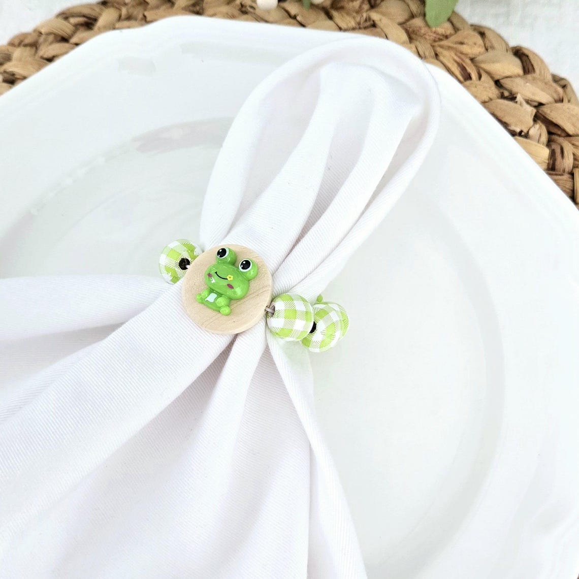 Frog Napkin Ring, Gender Reveal Party Decor, Baby Shower Napkin Ring ...