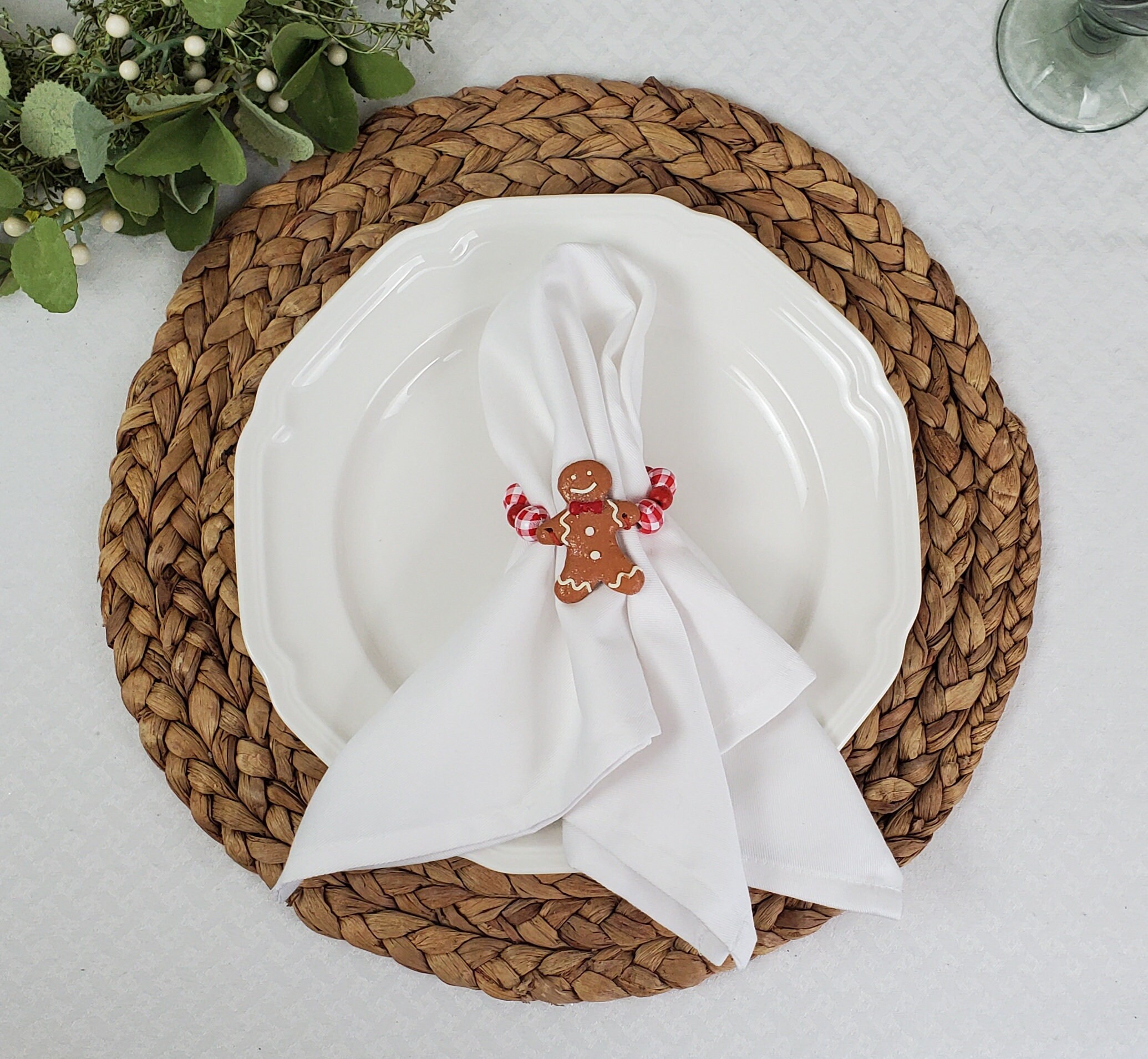 Ronds De Serviette En Forme De Bonhomme En Pain D'épice