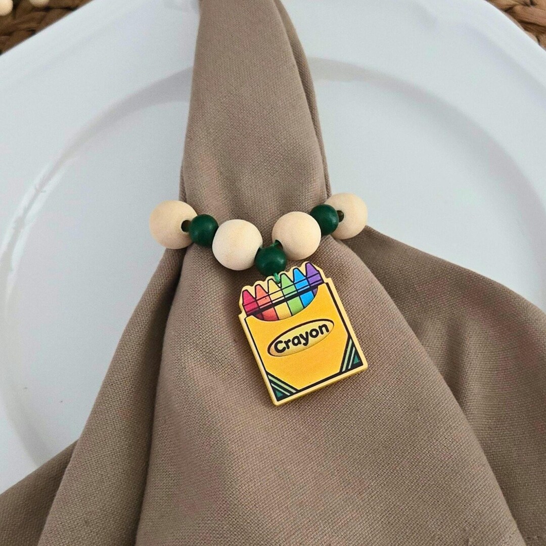 Teacher Napkin Rings, School Theme, Teacher Appreciation Gift, Back to ...
