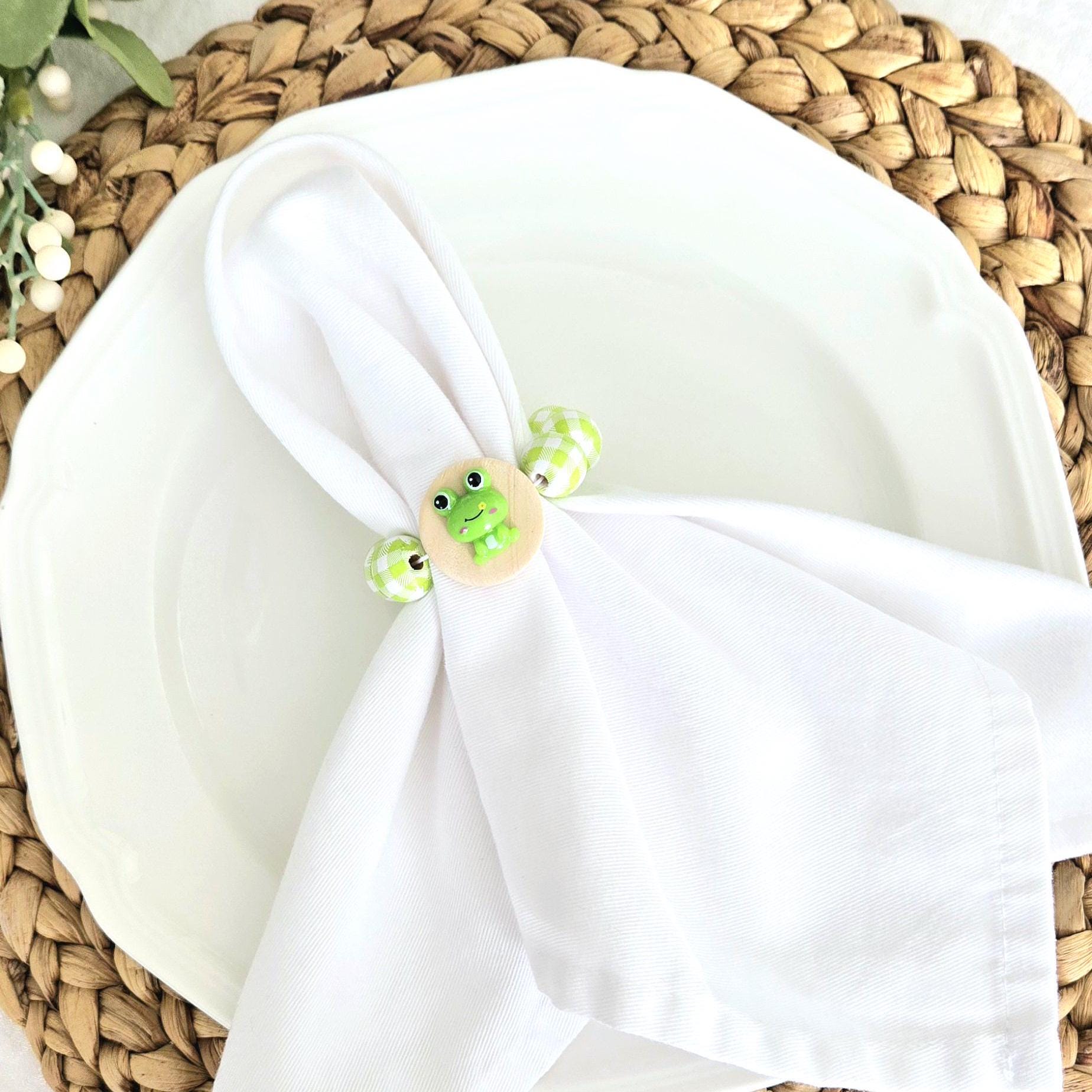 Frog Napkin Ring, Gender Reveal Party Decor, Baby Shower Napkin Ring ...