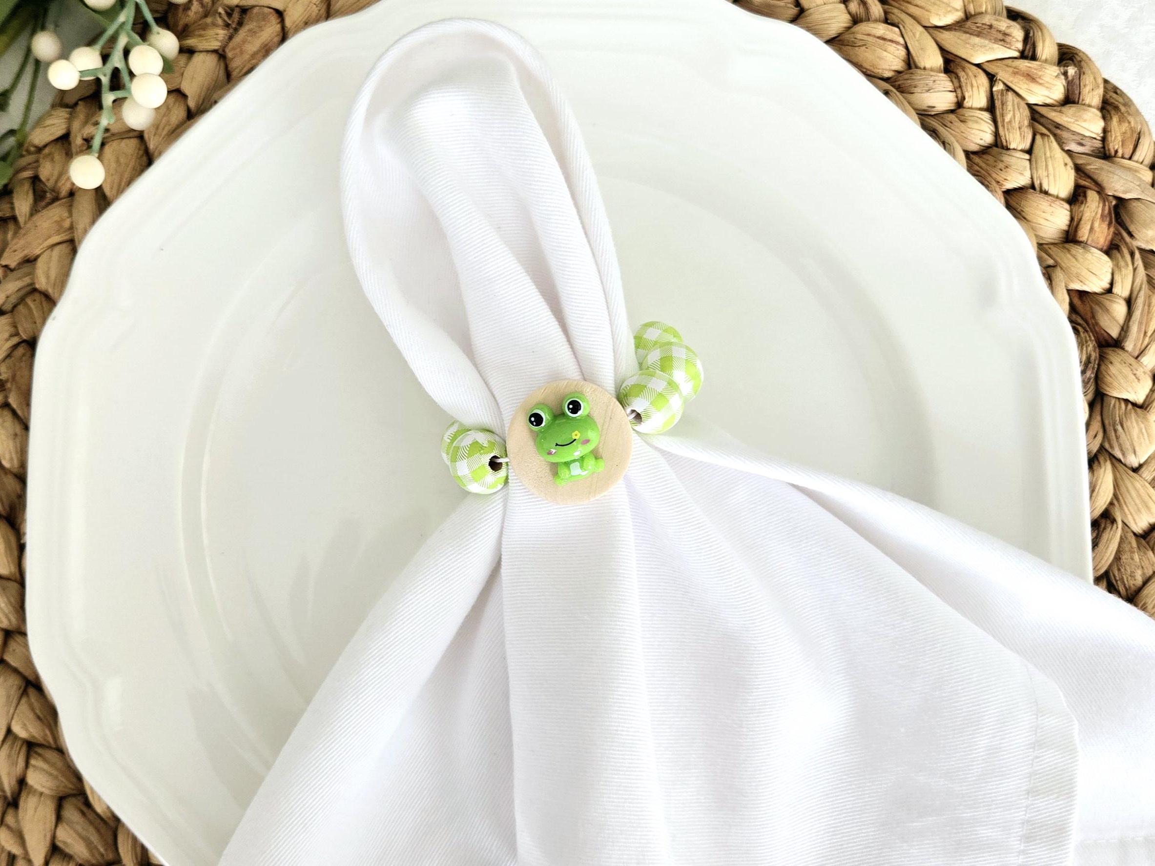 Frog Napkin Ring, Gender Reveal Party Decor, Baby Shower Napkin Ring ...