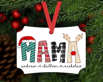 Personalisierte Mama Weihnachtsverzierung - Personalisierte Weihnachtsverzierung für Mama - Personalisiertes Weihnachtsgeschenk - Benutzerdefinierte Verzierung für Sie
