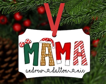 Personalisierte Mama Weihnachtsverzierung - Niedliche personalisierte Weihnachtsverzierung für Mama - personalisiertes Weihnachtsgeschenk - individuelle Verzierung für Sie