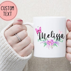 Personalized Butterfly Coffee Cup With Name - Butterfly Mug - Butterfly Coffee Mug - Butterfly Mug For Women - Butterflies Gift
