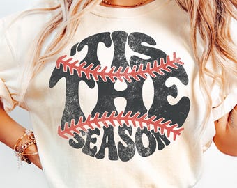 Baseball Game Day Shirt  - Tis The Season Baseball Shirt - Game Day Shirt - Baseball Game Tee  - Retro Baseball Graphic  -  Baseball Season