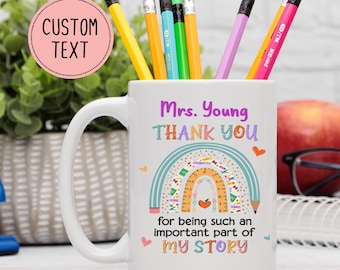 Personalized Teacher Coffee Mug - Thank you for Being Important - Teacher Coffee Mug - Custom Teacher Gift - Back to School - Thank You Mug