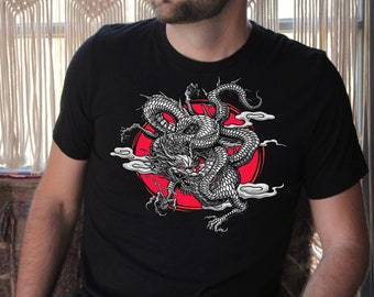 Japanese Dragon Graphic Shirt  - Chinese Dragon Graphic Shirt -  Japanese Shirt - Dragon Shirt - Dragon Tee - Japanese Art - Mens Dragon Tee