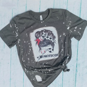 Soccer and Baseball Shirt - Bleached Shirt - Soccer Bleached Shirt - Baseball Bleached shirt - Bleached shirt - Vintage Shirt