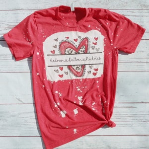 Bleached Valentine Shirt - Mama Bleached Shirt - Valentine's Shirt - Bleached T-Shirt - Mama Valentines Day Shirt - Heart Shirt Personalized