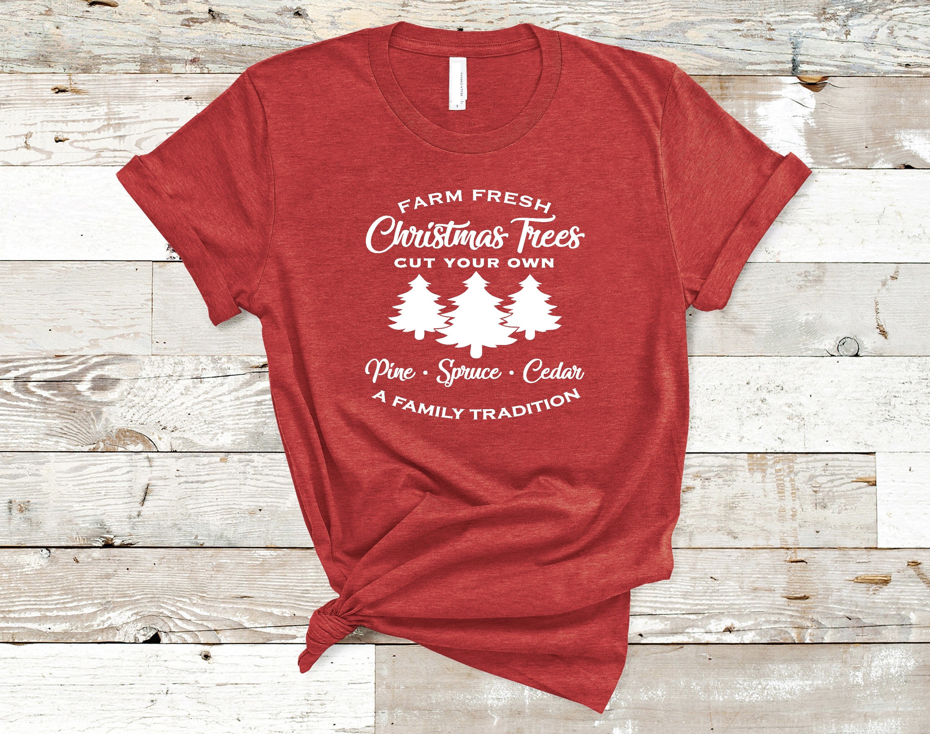 Farm Fresh Christmas Trees Shirt Family Christmas Shirts Etsy UK