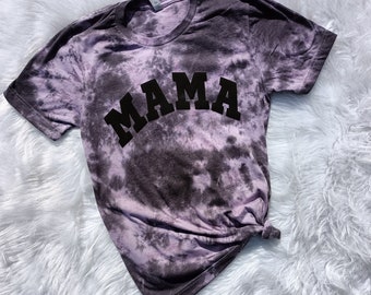Mama Black Tie Dye Puff T-Shirt - Mama Shirt - Cute Mom Shirt - Women's Shirt - Women's Clothing - Gift for Her - Gift for Mom - Mama Tshirt