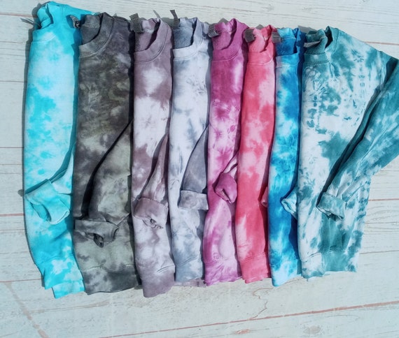 Wholesale Tie Dye Sweatshirt Tie Dye Crewneck Tie Dye Sweatshirt