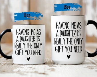 Regalo divertido para mamá de su hija - Taza para mamá - Regalos únicos para mamá - Regalo divertido para el Día de la Madre - Día de la Madre - Regalo para mamá de su hija