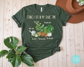 暇な時間に植物を育てているTシャツ - 植物好きへのギフト - 植物好きTシャツ - ガーデニングTシャツ - 面白いガーデニングTシャツ - 観葉植物Tシャツ