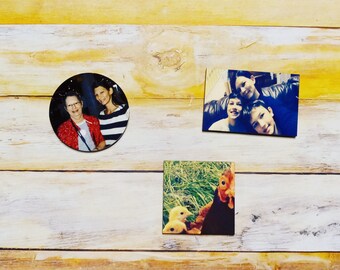 Custom Photo Magnets - Photo Magnet - Personalized Magnet - Instagram Photo- Circle Magnet - Square Magnet -Fridge Magnet - Hardboard Magnet