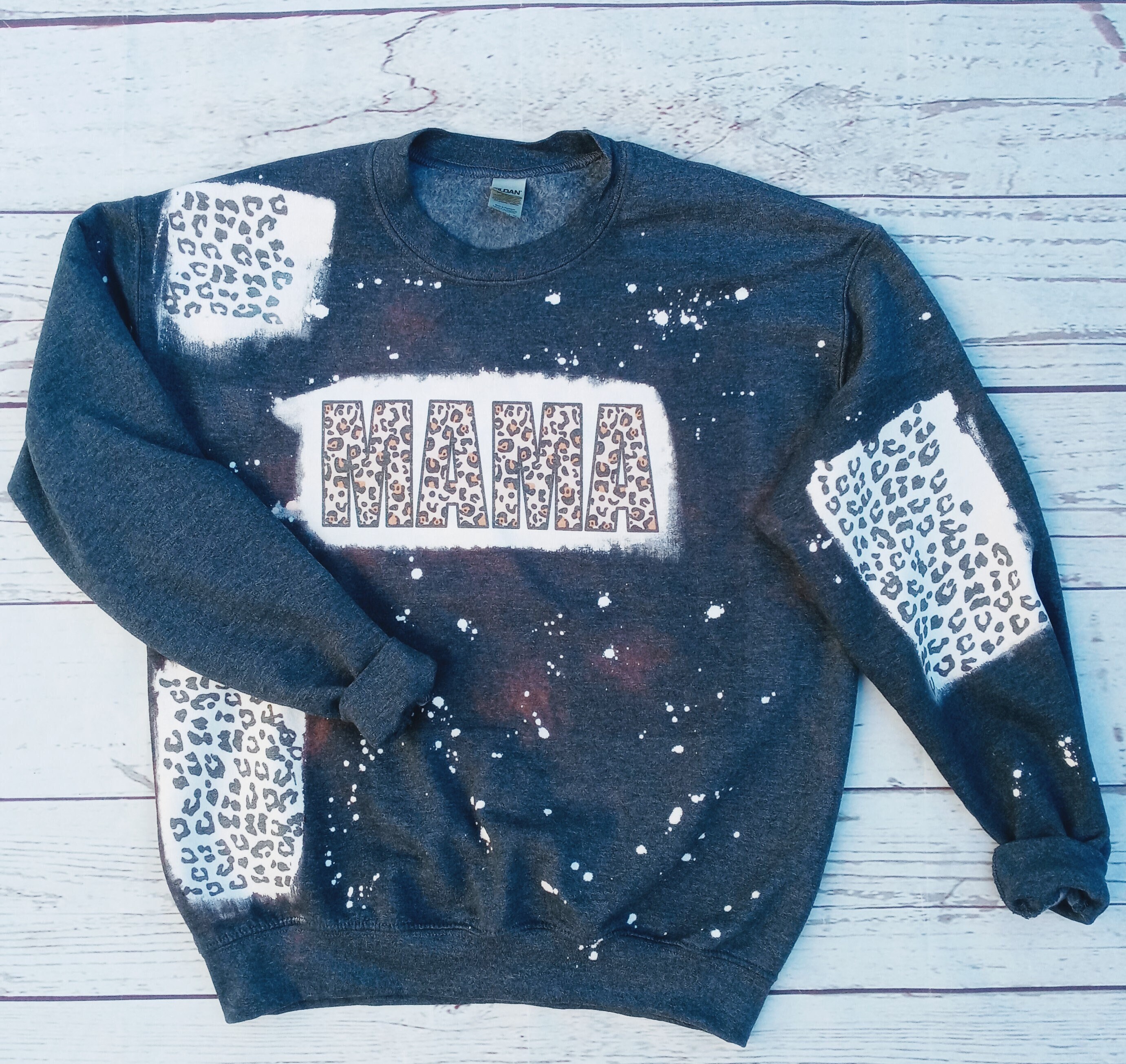 Bleached leopard sweatshirt hotsell