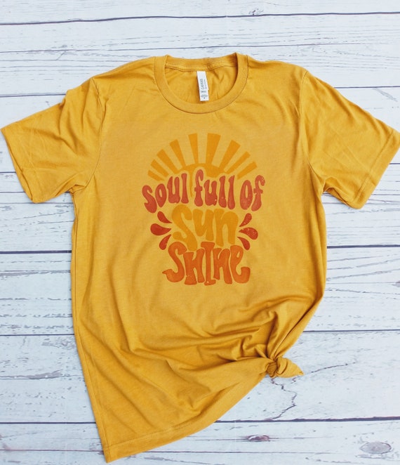 Soul Full of Sunshine Camisa Retro Soul Full of Sunshine camiseta Sunshine Tee Camisa Vintage Camisa Retro Camisa Hippie Nino Hippie Etsy Mexico