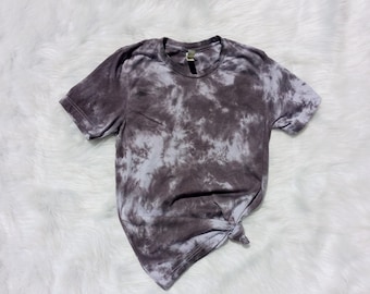 Black Tie Dye T-Shirt - Tie Dye Shirt - Crumple Tie Dye Shirt - Black Tie Dye Shirt - TieDye Clothing - Swirl Tie Dye Shirt - Hand Tie Dyed